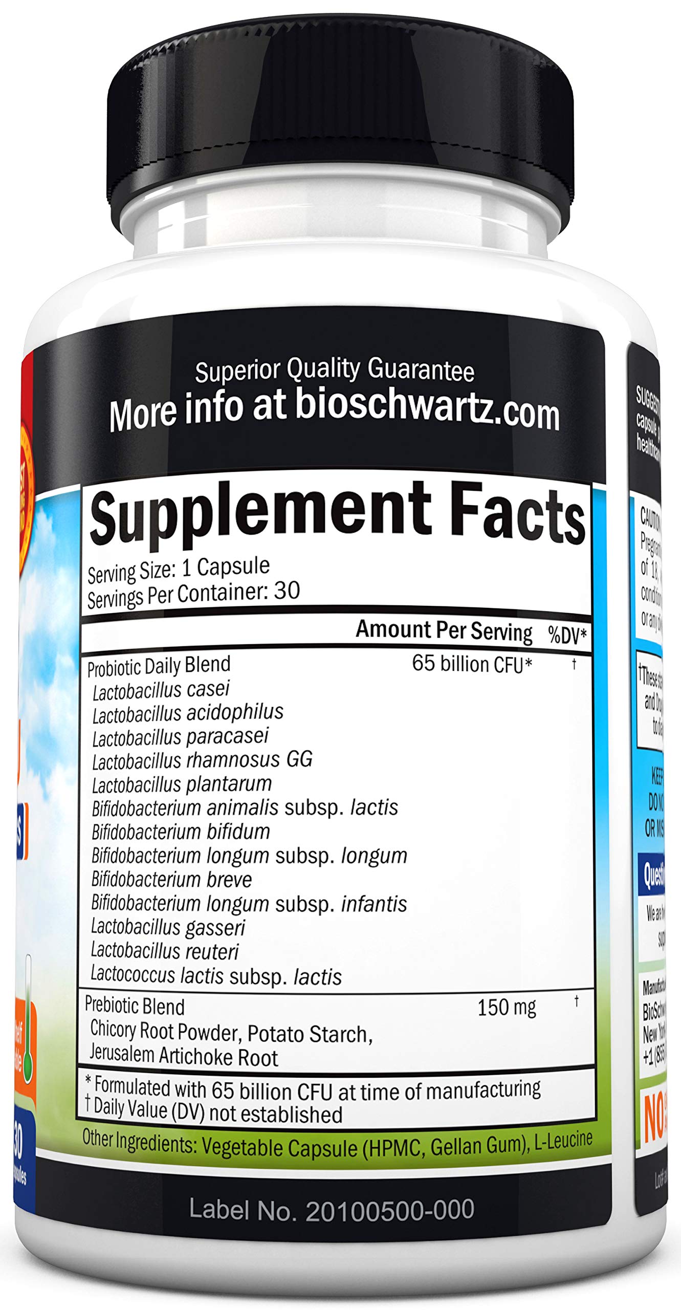 Probiotic 65 Billion - Probiotics with Prebiotic for Women & Men - Lactobacillus BioSchwartzBuy Supplements Australia