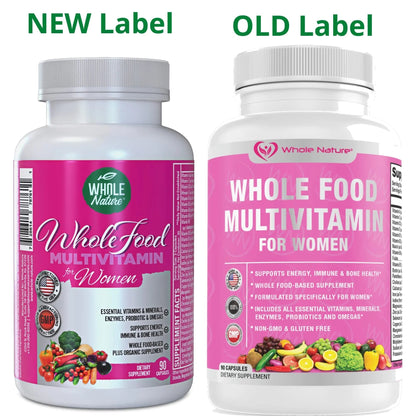 Whole Nature Whole Food Multivitamin for Women Womens Multi Vitamin with Folate, B12 Methyl, Vitamins, Minerals, Probiotics and Omegas Whole NatureBuy Supplements Australia