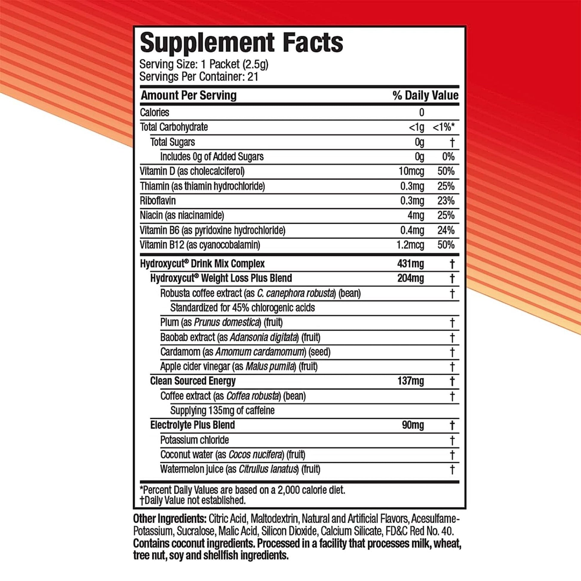Hydroxycut Drink Mix | Energy Drink Powder | Wildberry Blast, 21 Packets, 2 Packs HydroxycutBuy Supplements Australia