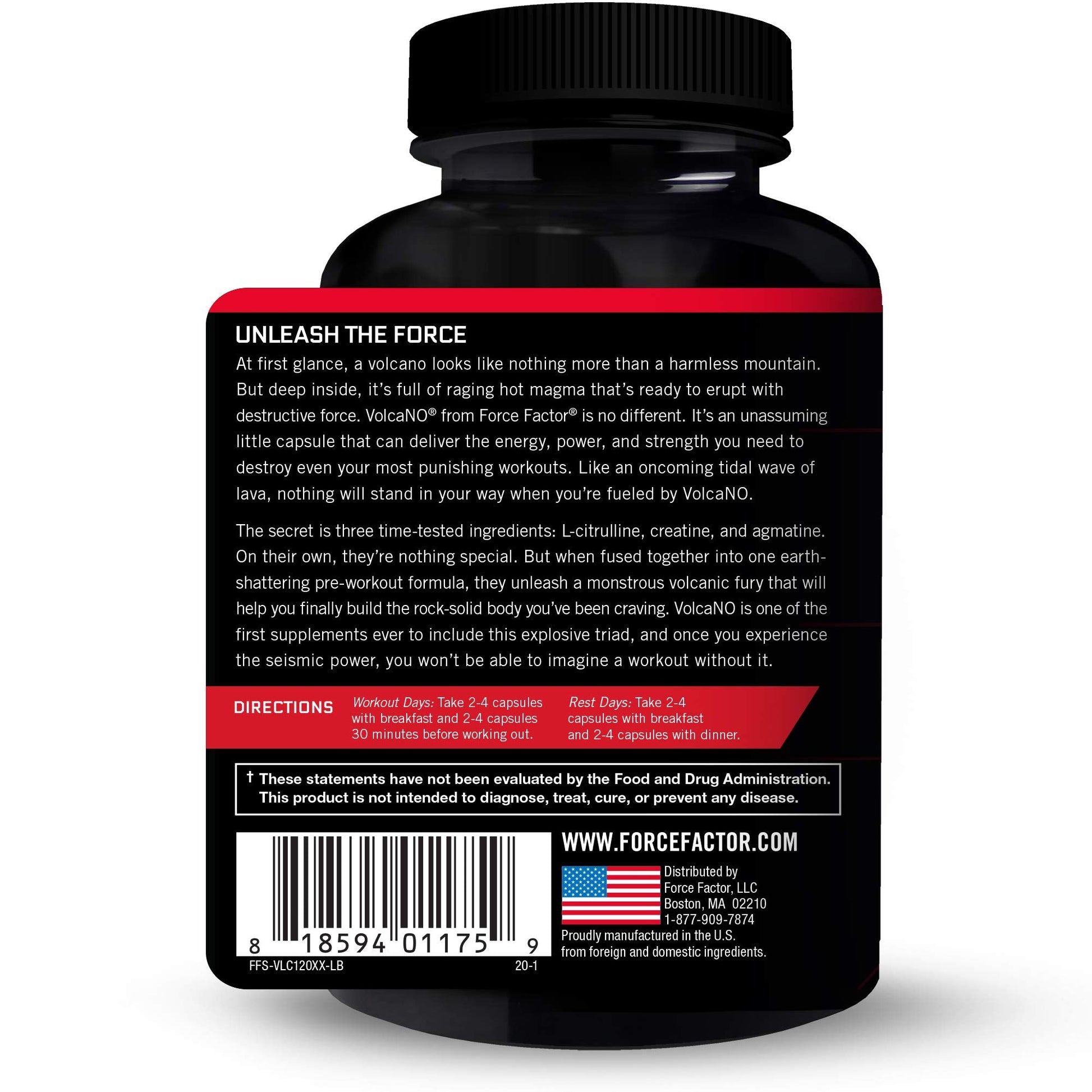 Force Factor Volcano Pre Workout Nitric Oxide Booster Supplement for Men with Creatine Force FactorBuy Supplements Australia