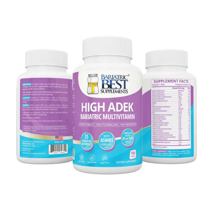 High A D E K Bariatric Multivitamin for Post DS/SADI Surgery, 25 Essential Nutrients for Post-Weight Loss Surgery, 180 Tablets Bariatric Best SupplementsBuy Supplements Australia