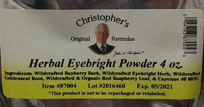 Christophers Original Formulas Herbal Eyebright Powder 4 OZ Christopher's Original FormulasBuy Supplements Australia