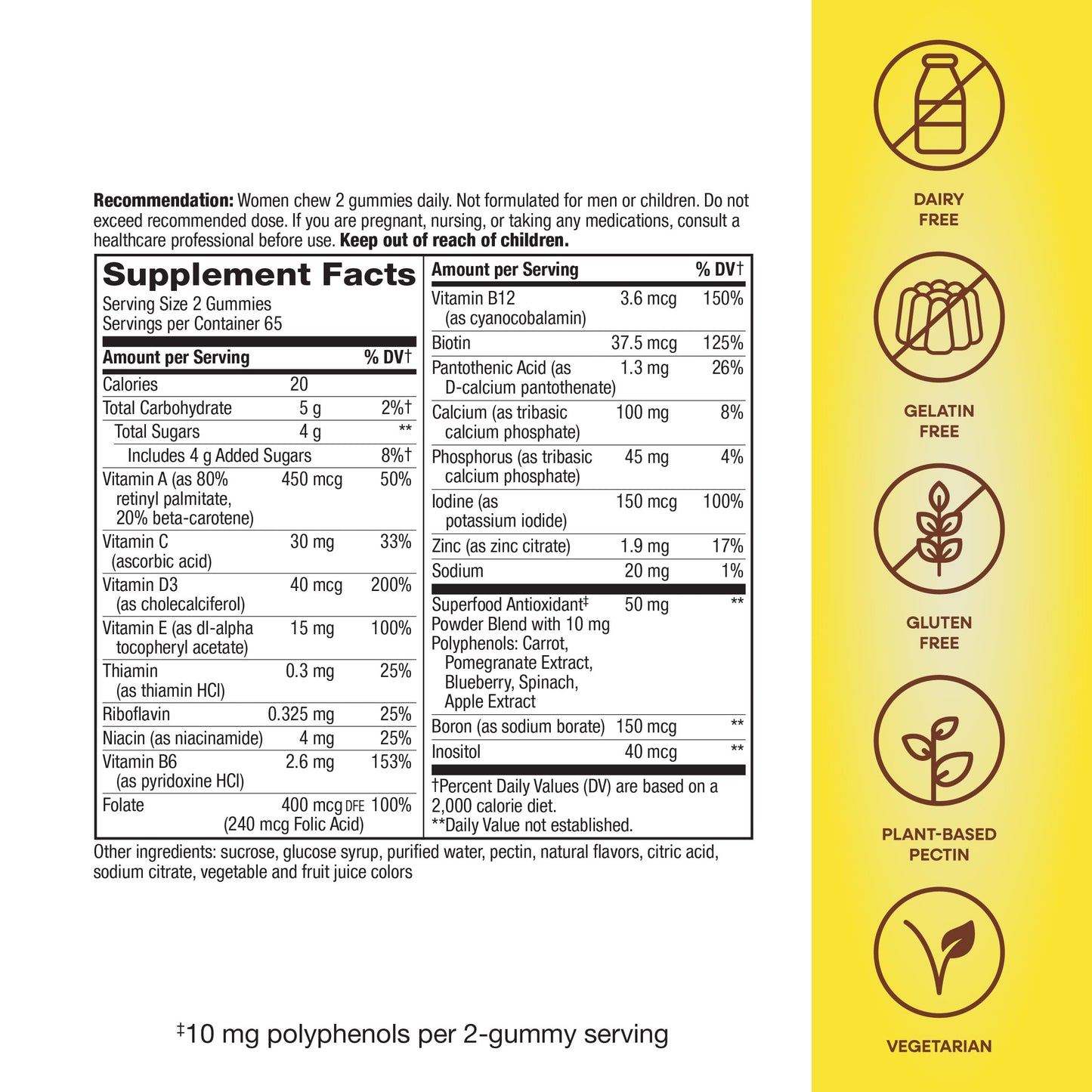 Nature's Way Alive! Women's Daily Gummy Multivitamins, 16 Vitamins & Minerals, Energy Metabolism*, Hair Skin & Nails Nature's WayBuy Supplements Australia