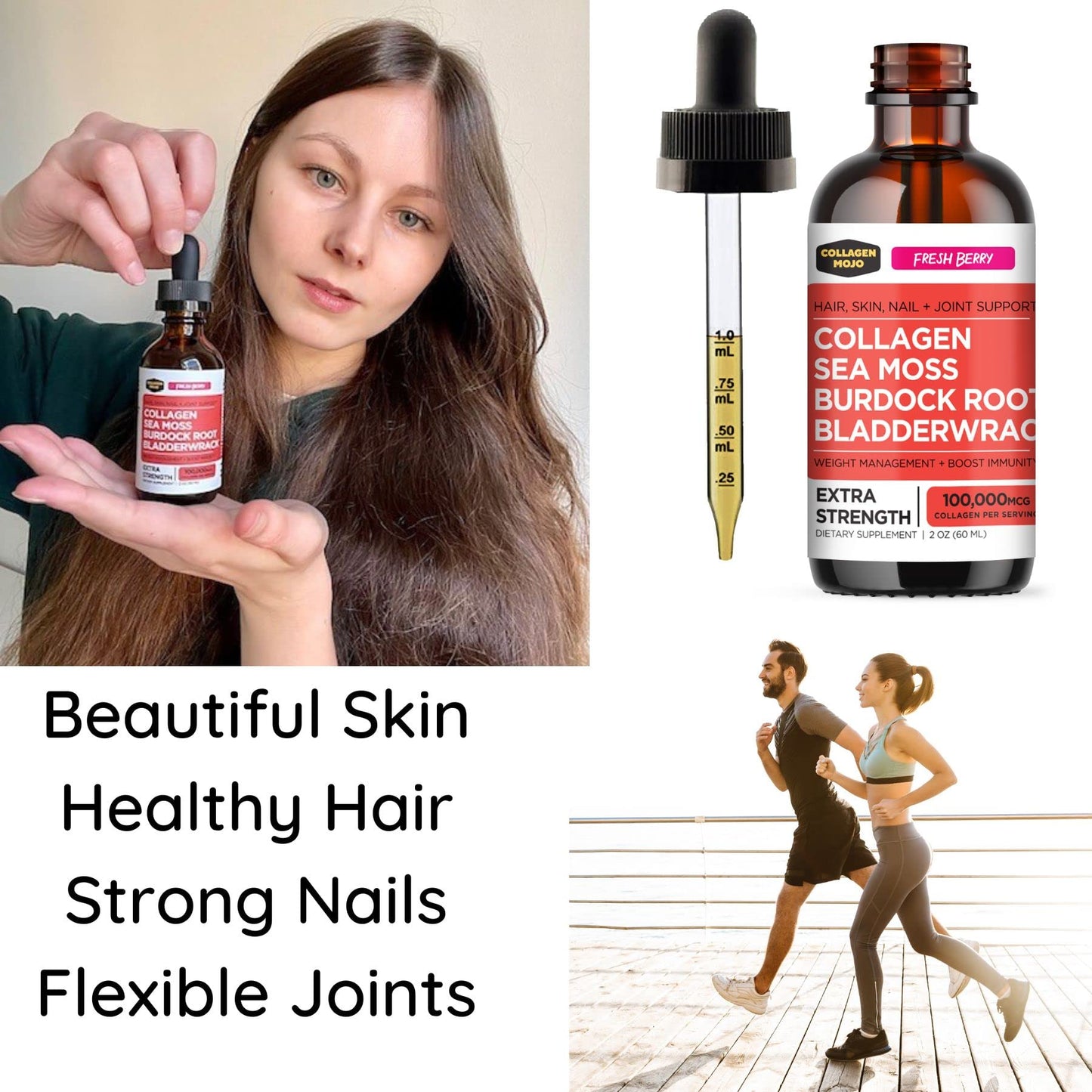 Collagen Mojo Liquid Collagen Peptides with Sea Moss, Burdock Root & Bladderwrack Collagen MojoBuy Supplements Australia