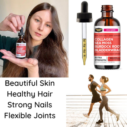 Collagen Mojo Liquid Collagen Peptides with Sea Moss, Burdock Root & Bladderwrack Collagen MojoBuy Supplements Australia