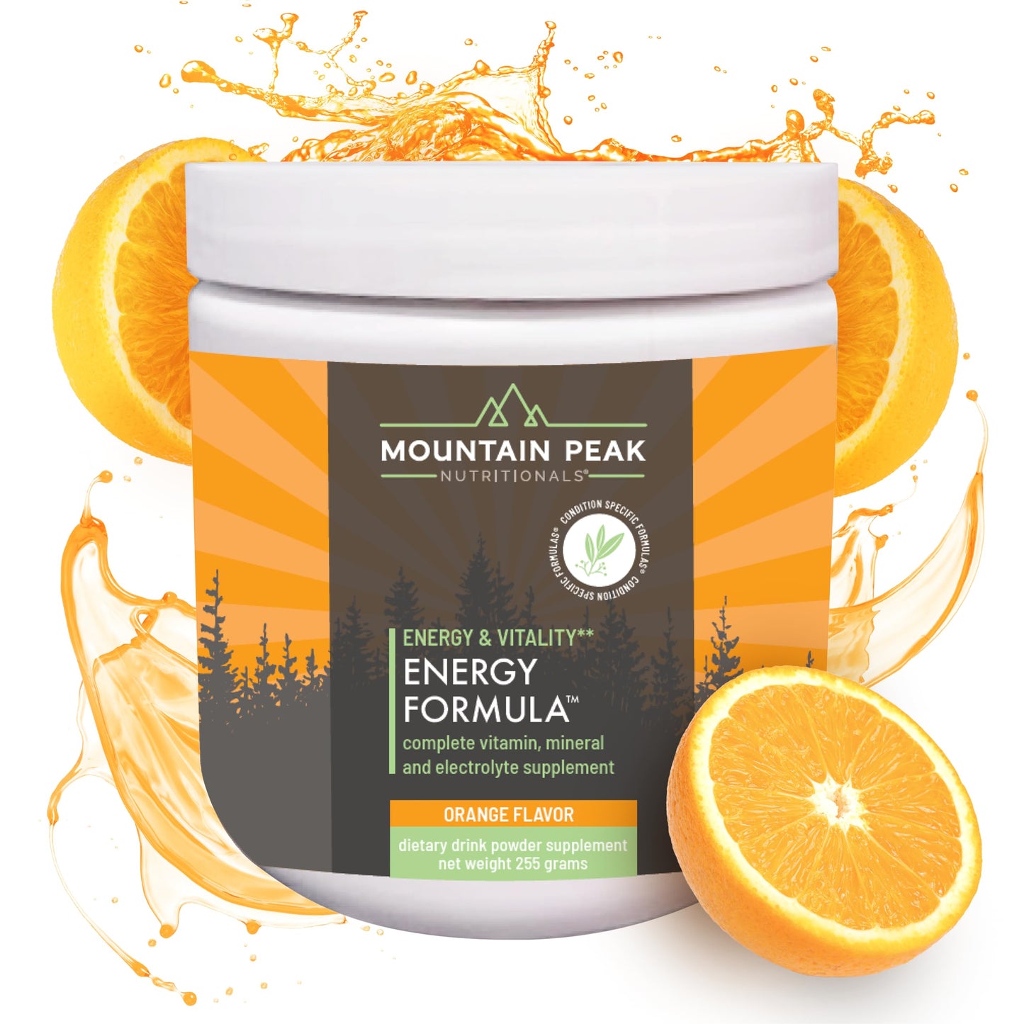 Mountain Peak Nutritionals Energy Formula - All in One Multi-Mineral Powder - Complete Nutrition, Vitamin, Mineral, and Electrolyte Supplement for Men & Women - Orange Flavor (255g, 30 Servings) Mountain Peak NutritionalsBuy Supplements Australia