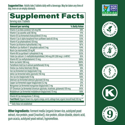 MegaFood Women's 40+ Multivitamin - Multivitamin Supplement for Women with Iron, Vitamins C, B12, K2, A, B6, Choline, and more MegaFoodBuy Supplements Australia
