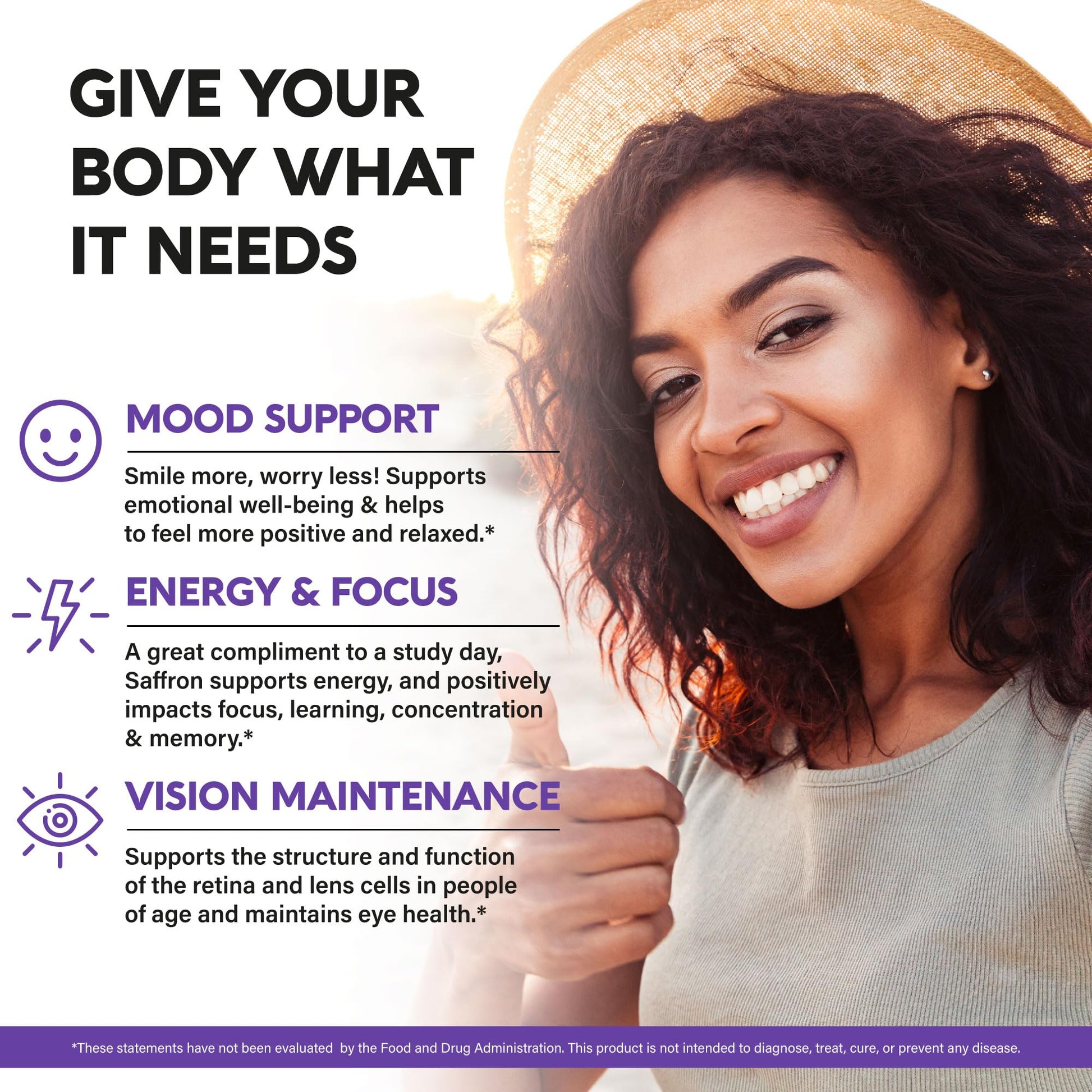 Natural Saffron Supplements - Pure Saffron Extract 88.5 mg - Made in USA - Mood | Focus | Vision | Energy Support - Eye Health for Women & Men - NonGMO Vegan Pills - 90 Powder Capsules, 3 Month Supply NUTRAHARMONYBuy Supplements Australia