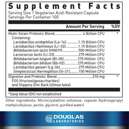 Douglas Laboratories | Multi-Probiotic 4 Billion | Support for Gastrointestinal and Immune Health* | 100 Capsules Douglas LaboratoriesBuy Supplements Australia