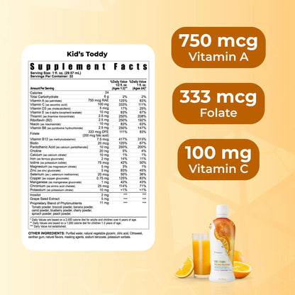 Youngevity Kid's Toddy™ - Mega Multivitamin for Kids & Children Age 2+ - 14 Vitamins, 10 Minerals, Phytonutrient Blend Youngevity