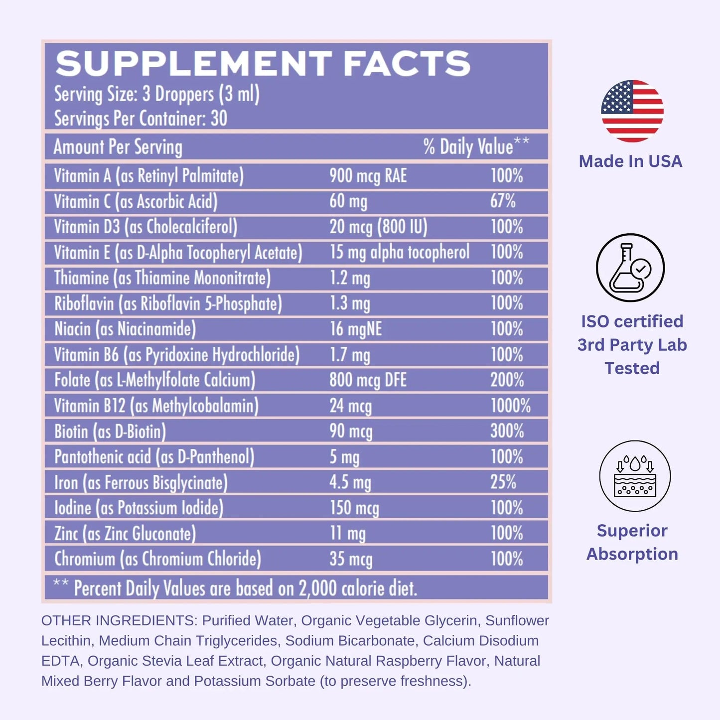 Vitaminally Women's Multivitamin liposomal Liquid Drops with Iron | 30 Day Supply | 3 FL Oz | Non-GMO | Gluten Free | Supports Overall Health, Energy and Beauty VitaminallyBuy Supplements Australia
