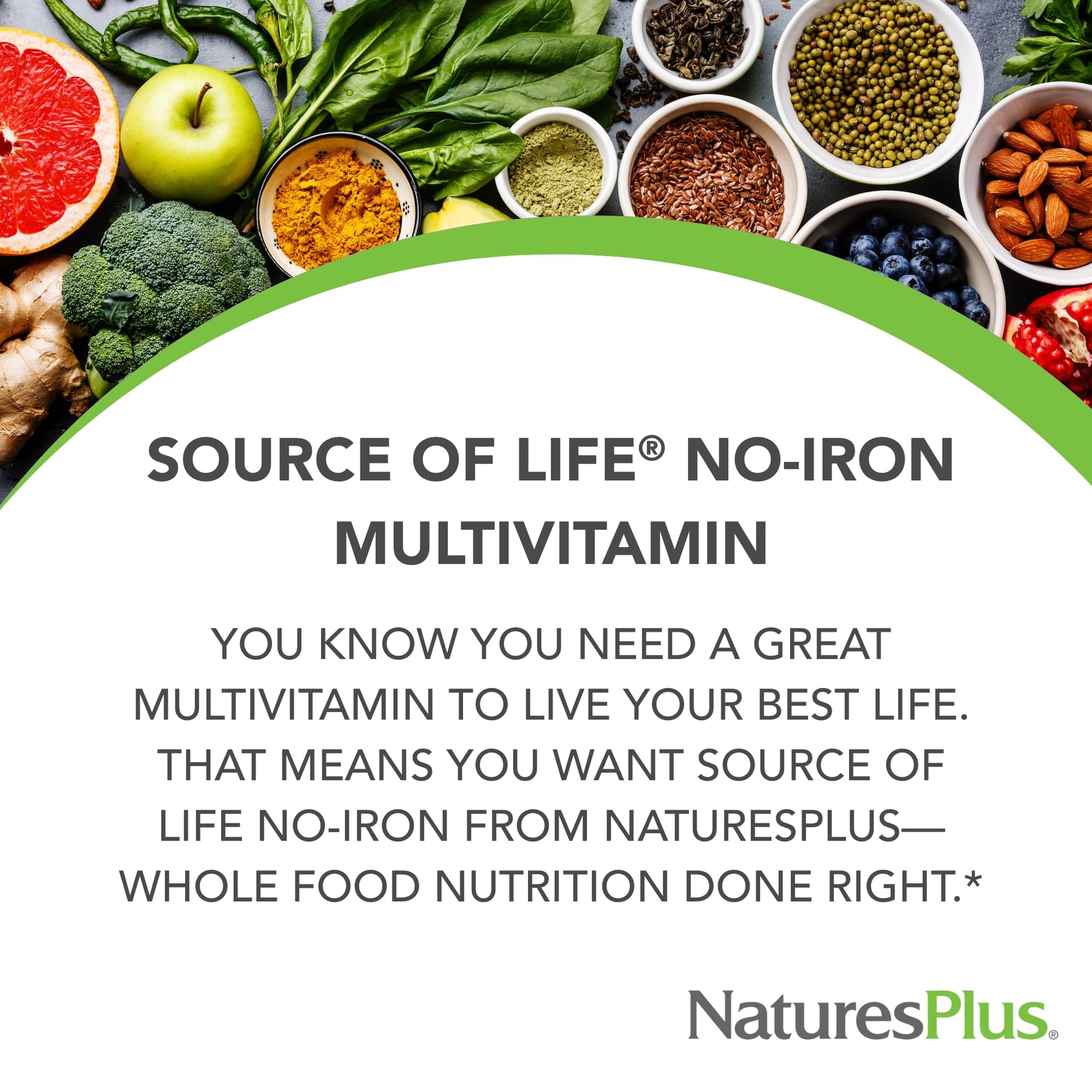 NaturesPlus Source of Life No Iron - 90 Tablets - Multivitamin & Mineral Supplement with Vitamin D3 - Supports Natural Energy & Well-Being - Gluten Free, Vegetarian - 30 Servings NaturesPlusBuy Supplements Australia