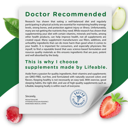 Lifeable Womens Multivitamin Gummy | with Vitamin A, C, D, E, Niacin, B6, Folate, B12, Biotin, Pantothenic Acid, Iodine, Zinc | Lifeable