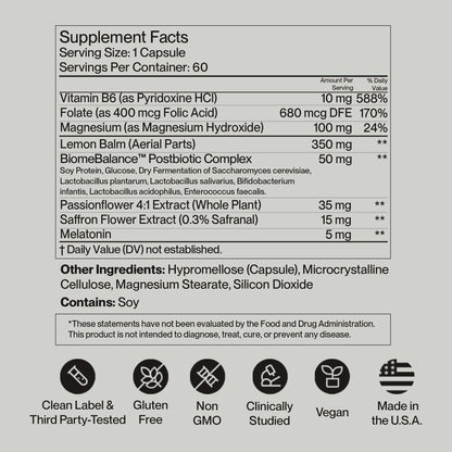 SecondKind Anxiety & Stress Relief Supplement – Saffron & Postbiotic Supplement for Emotional Support – 1000x More Active Ingredients Than Probiotics. Made with BiomeBalance™ in the USA, 60 Capsules SecondKindBuy Supplements Australia