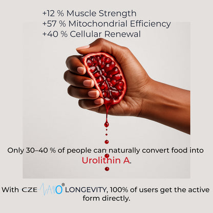 CzeNano Longevity – Ultra-Pure Urolithin A Supplement 1000 mg | Mitochondrial Support, Cellular Energy & Muscle Strength | Third-Party Tested COA | 60 Vegan Capsules CzeNanoBuy Supplements Australia