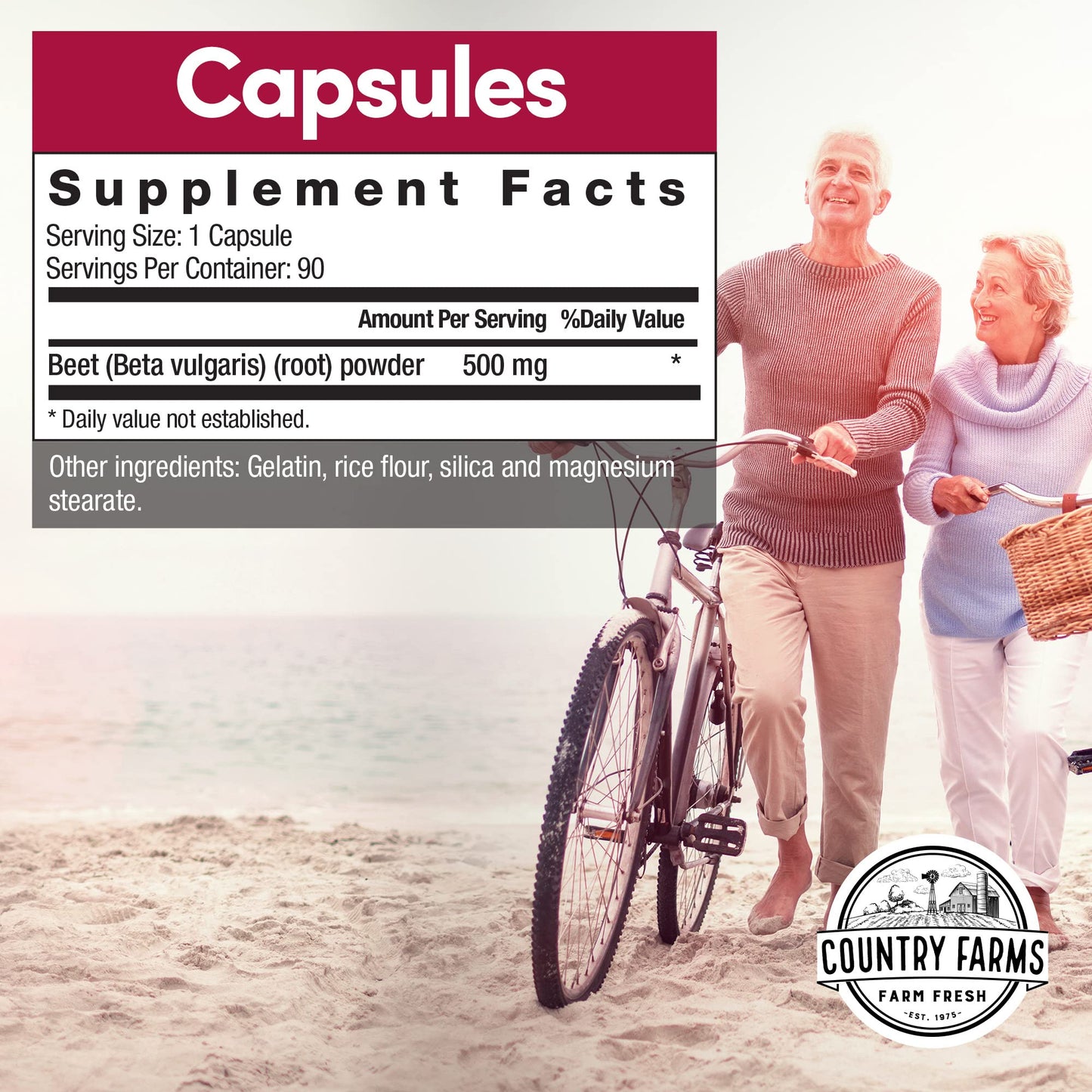 COUNTRY FARMS Bountiful Beets Root Capsules, Wholefood Beet Extract Superfood COUNTRY FARMSBuy Supplements Australia
