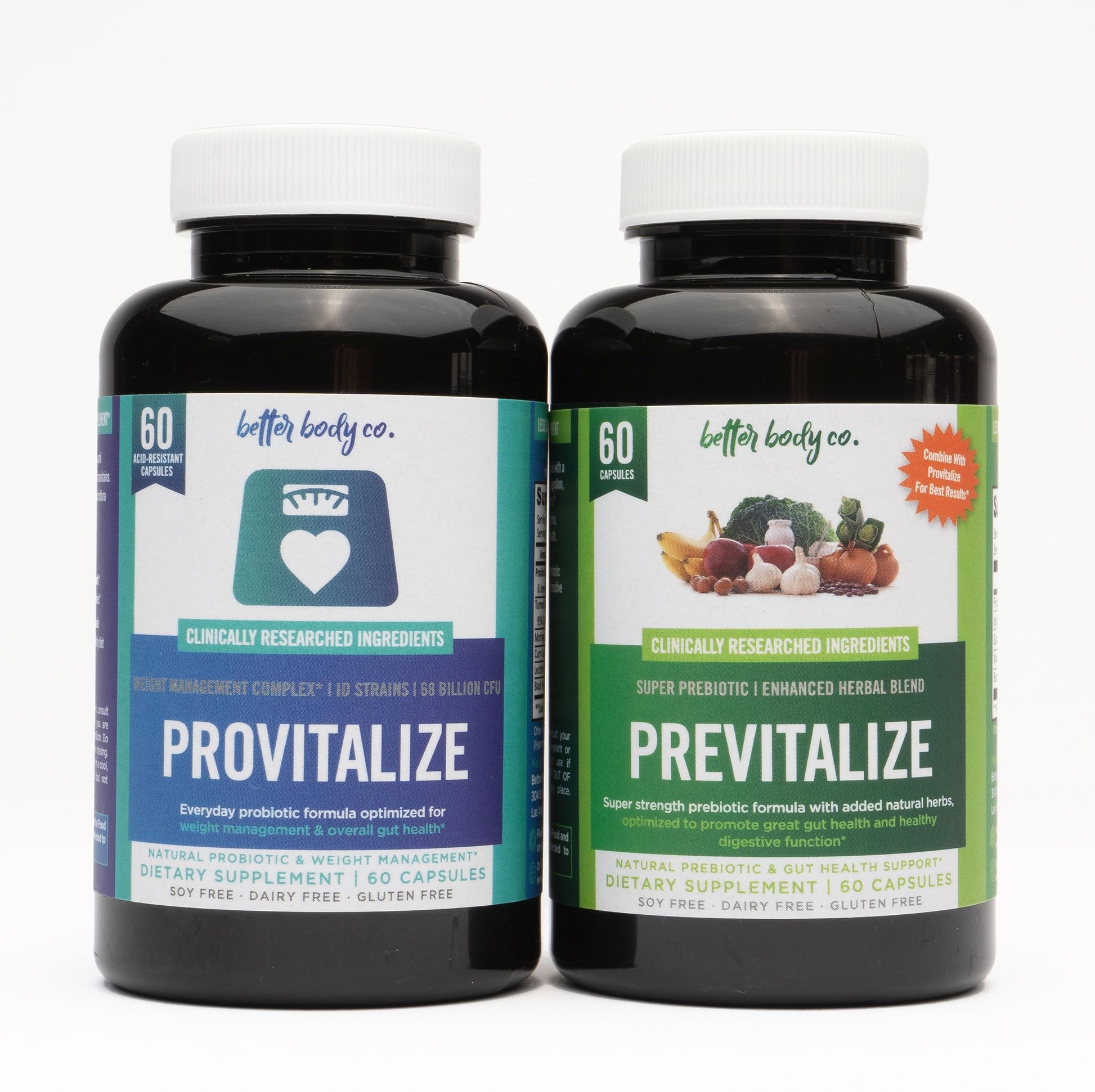 Better Body Co. Original Slim Gut Bundle | Provitalize & Previtalize Bundle - Natural Menopause