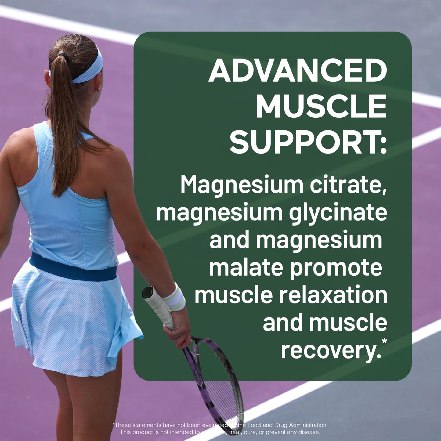 Smarter Nutrition Magnesium Complex - Chelated Magnesium Glycinate with Citrate, Malate and L-Theanine for Sleep, Muscle Relaxation and Stress Support