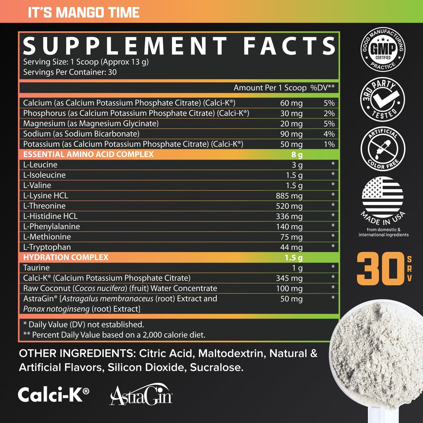 Nutrex Research EAA Hydration | EAAs + BCAA Powder | Muscle Recovery, Strength, Muscle Building, Endurance | 8G Essential Amino Acids + Electrolytes | 30 Servings It's Mango Time Nutrex ResearchBuy Supplements Australia