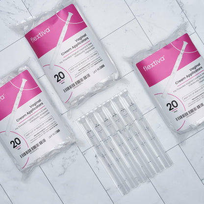 Flextiva Disposable Plastic Vaginal Cream Applicators - Threaded End to Fit OTC Gel or Cream Products FlextivaBuy Supplements Australia