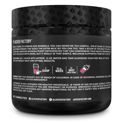 Jacked Factory Vita XT Performance Vitamin Powder - Daily Multivitamin Powder for Men with KSM-66 Ashwagandha, Prebiotic Fiber Jacked Factory