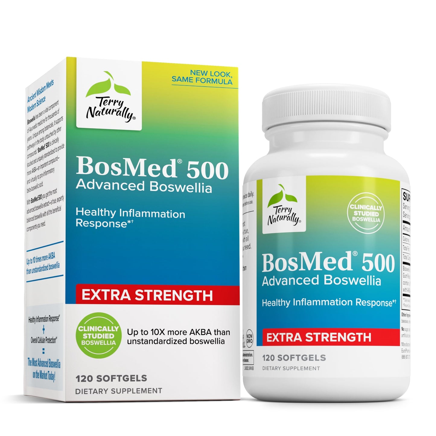 Terry Naturally BosMed 500 Extra Strength - Boswellia Serrata Extract Supplement - Supplement for Healthy Lung Support - Herbal Supplement Formula with High Levels of AKBA - 120 Softgels Terry NaturallyBuy Supplements Australia