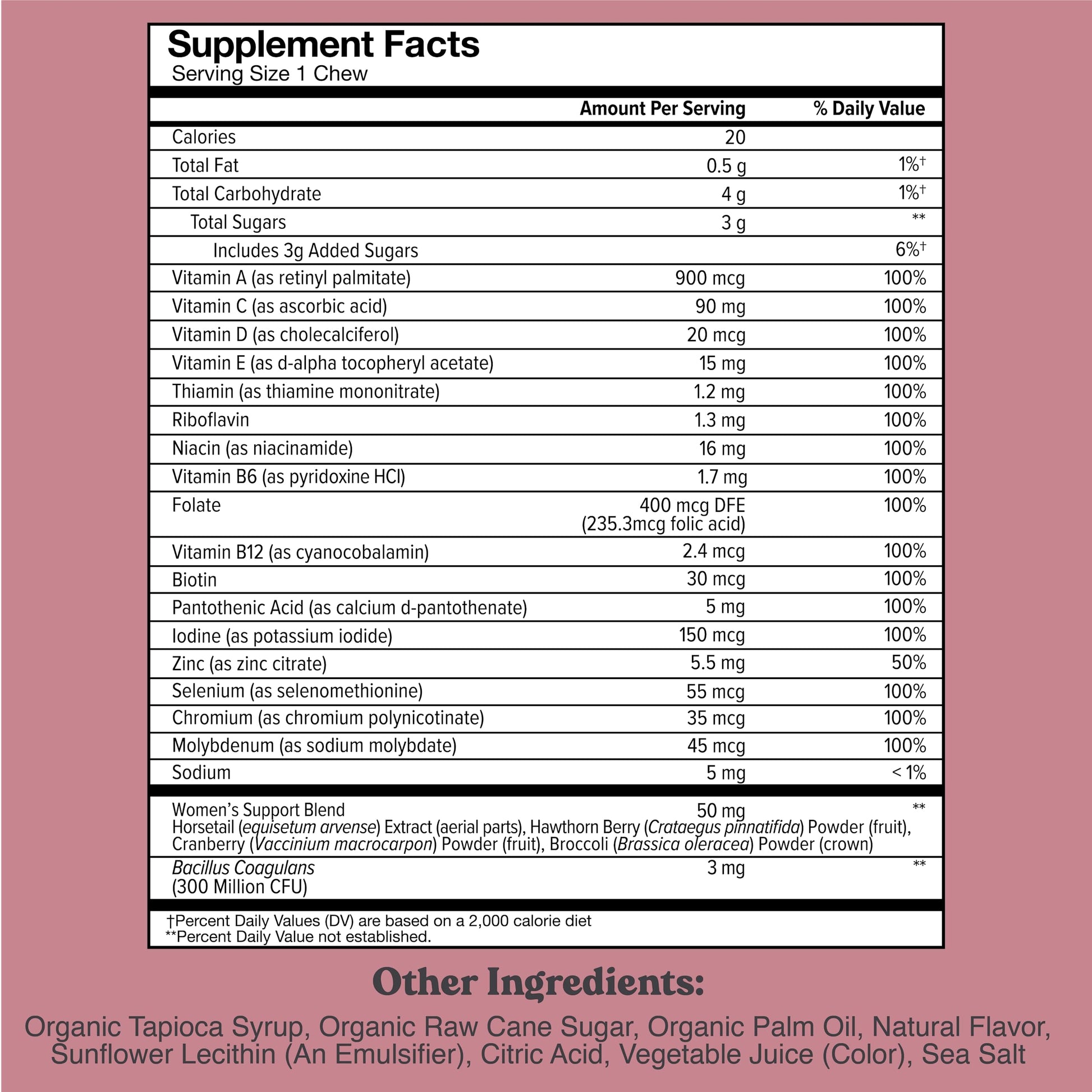 Chewsy Women's Multivitamin Chews, Immune & Energy Support, Vitamins C, B12, A, D, E CHEWSYBuy Supplements Australia
