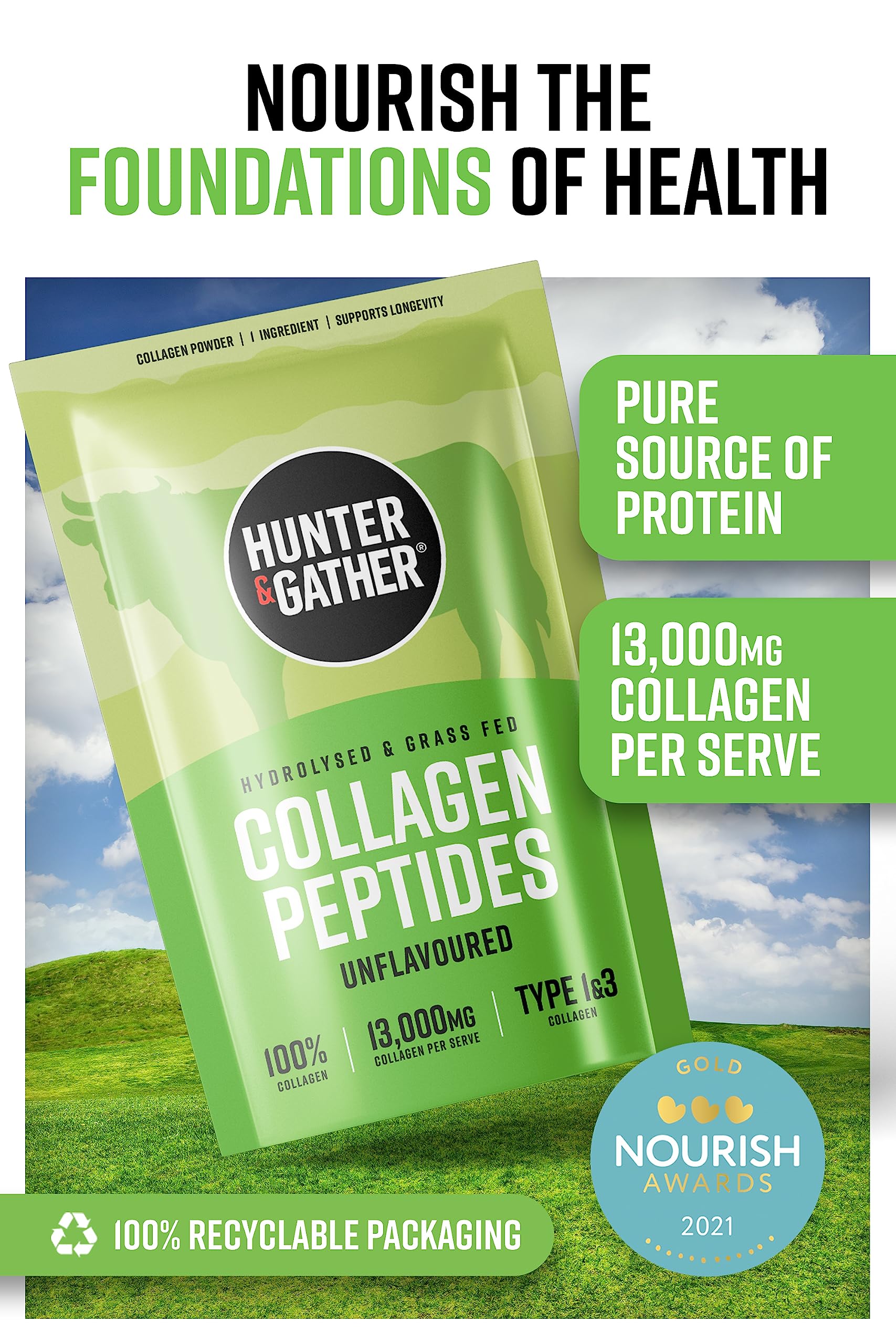 Hunter & Gather Collagen Powder Bundle | Hydrolysed Grass-Fed Bovine Collagen Hunter & GatherBuy Supplements Australia