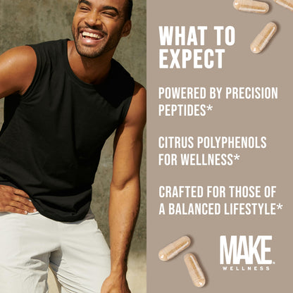 Make Wellness Lean Peptide Supplement | Supports Overall Wellness, Normal Muscle Health & Active Lifestyles | Bioactive Peptide Blend | Clean, Non-GMO Formula | 30 Servings for Daily Nutrition Make WellnessBuy Supplements Australia