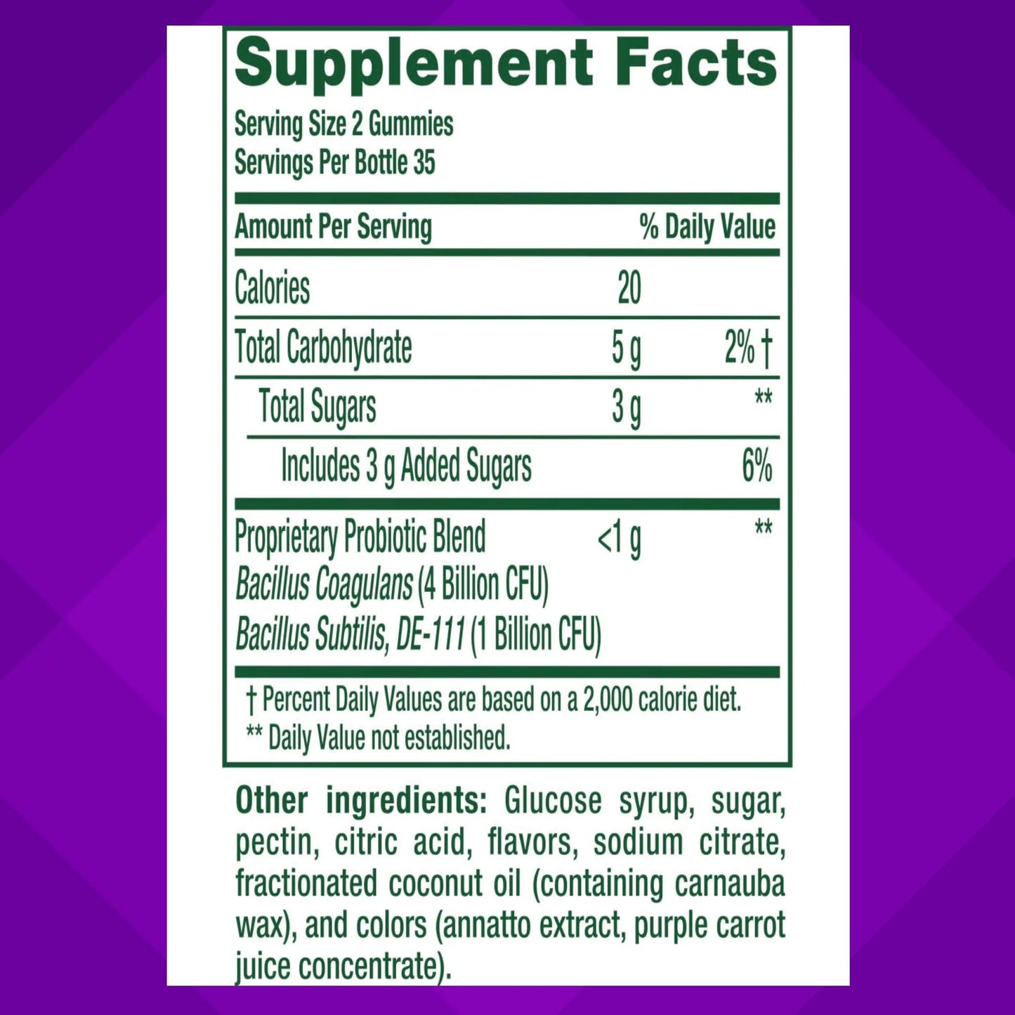 vitafusion Probiotic Gummy Supplements, Raspberry, Peach and Mango Flavors, Probiotic Nutritional Supplements With 5 Billion CFUs Vitafusion