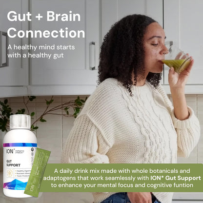 ION* Intelligence of Nature Focused Mind Nootropic Powder Drink Mix - Brain Boost Nootropic Drink with Matcha for Memory, Focus & Relaxation, Brain Supplement for Men & Women, Adults - 20 Packets ION* Intelligence of NatureBuy Supplements Australia