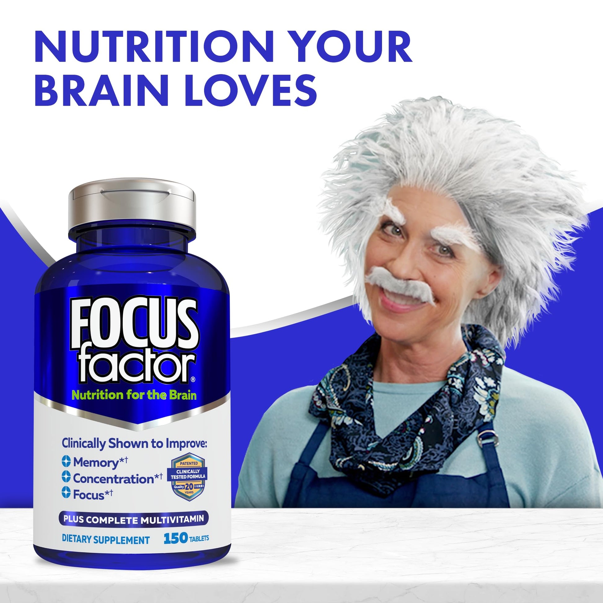 Focus Factor Nutrition for The Brain Improved Memory & Concentration Brain Supplement, 150 Count, 1 Pack (10407) Focus FactorBuy Supplements Australia