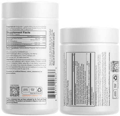 Codeage Daily ADK Vitamin & Probiotic Bundle – Vitamin A Retinyl Palmitate, Vitamin D3 Cholecalciferol, Vitamin K, 50 Billion CFU SBO Probiotic Blend, Non-GMO CodeageBuy Supplements Australia