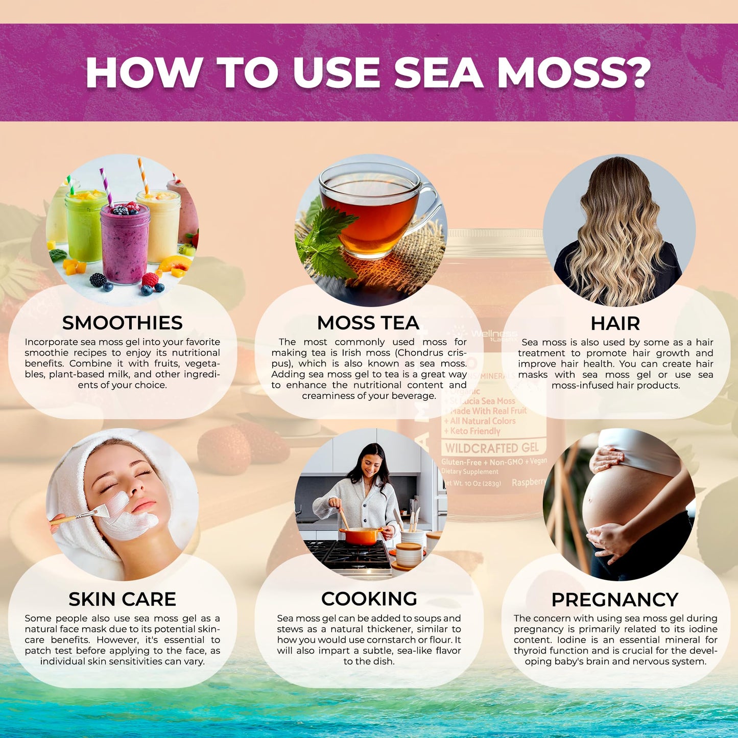 WELLNESS LABSRX Irish Sea Moss Gel Raw - Wildcrafted Superfood Seamoss Gel - Elderberry Flavor, Vitamin and Mineral-Rich from Pristine Caribbean Waters, Immune and Digestive Health Support - 10 oz. WELLNESS LABSRXBuy Supplements Australia