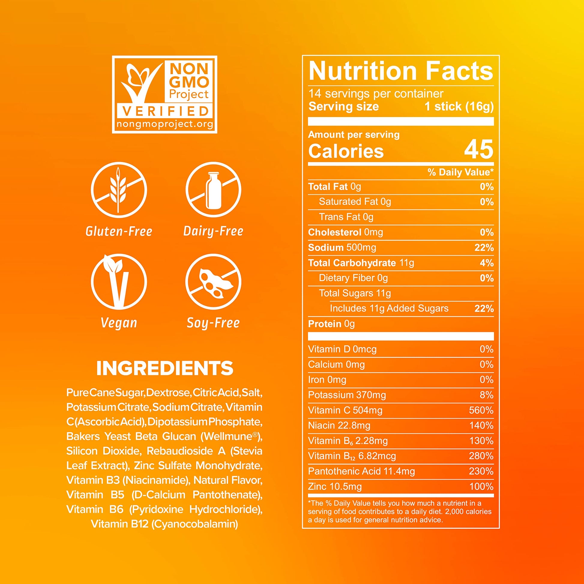 Liquid I.V. Hydration Multiplier + Immune Support - Tangerine - Hydration Powder Packets Liquid I.V.Buy Supplements Australia