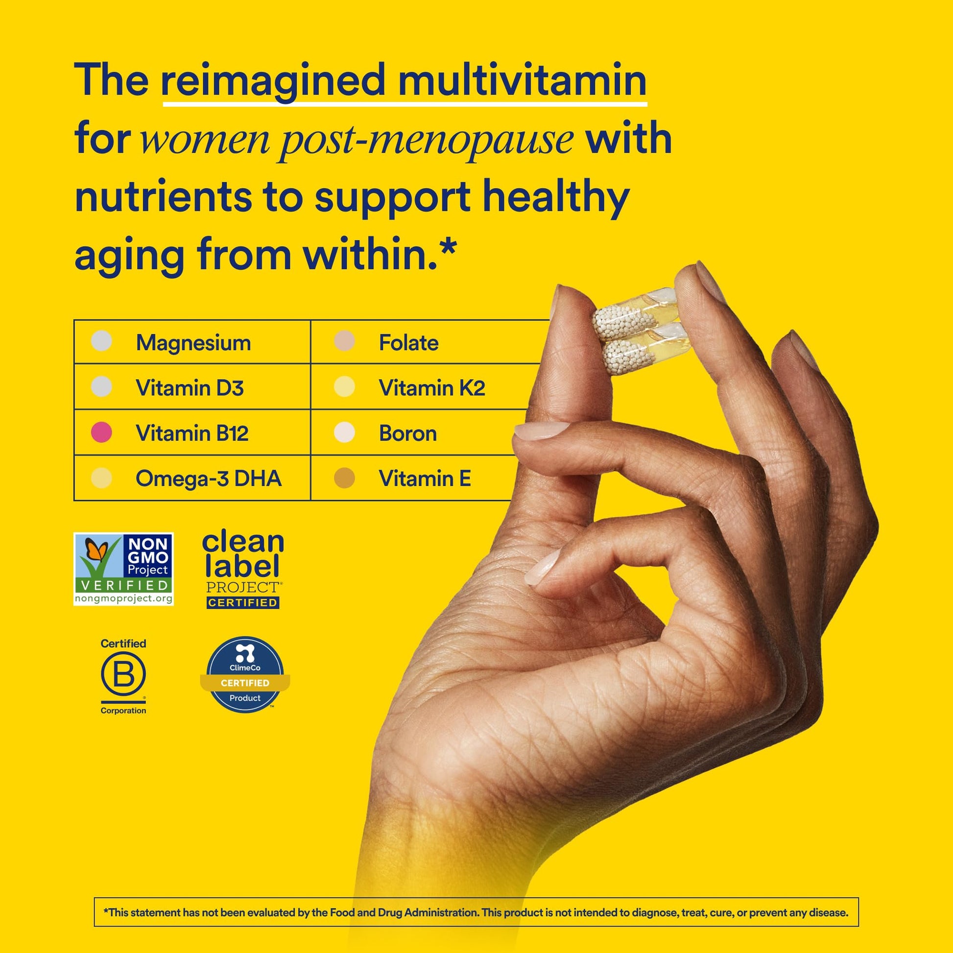 Ritual Multivitamin for Women 50+, Menopause Supplements with Vitamin D3, K2 and Magnesium for Bone Support*, Omega-3 DHA, Vitamin B12 RitualBuy Supplements Australia