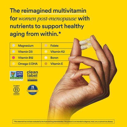 Ritual Multivitamin for Women 50+, Menopause Supplements with Vitamin D3, K2 and Magnesium for Bone Support*, Omega-3 DHA, Vitamin B12 RitualBuy Supplements Australia