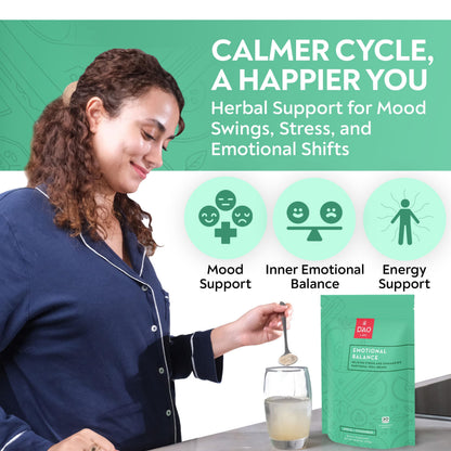 D'AO Labs Emotional Balance - Emotional Balance Powder - Calm & Stress Relief - Effervescent Powder with Apple-Cucumber Flavor - Xiao Yao San Traditional Chinese Herbal - 30 Individual Servings DAO LabsBuy Supplements Australia