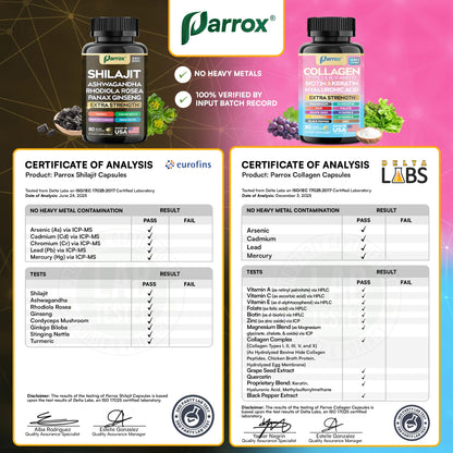 Parrox Adaptogen & Beauty Bundle – Rhodiola, Panax Ginseng, Ashwagandha, Cordyceps, Turmeric, Collagen, Biotin, Keratin, MSM, Hyaluronic Acid, Zinc, Quercetin, Vitamin C, A & E, Folate, Magnesium ParroxBuy Supplements Australia