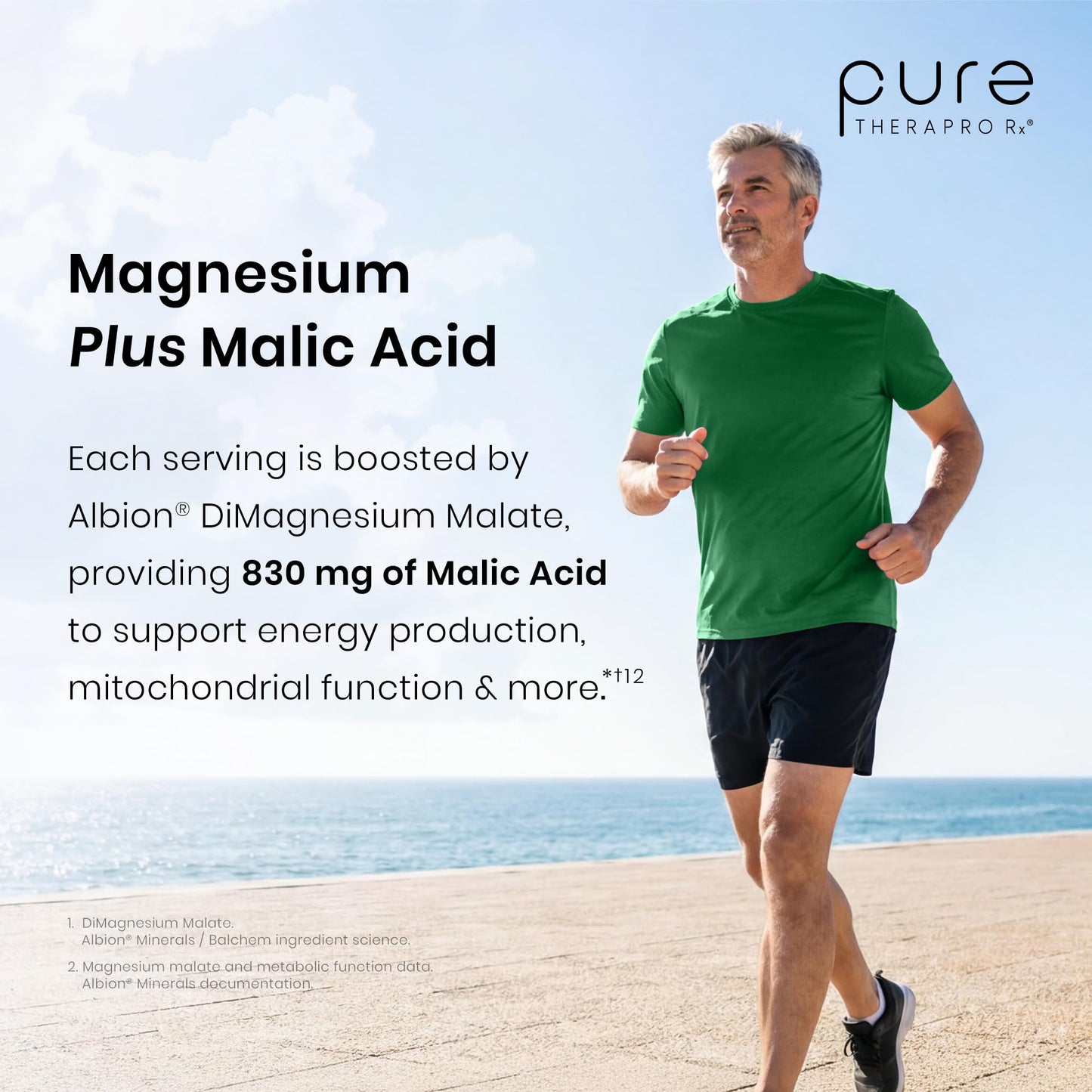 Pure TheraPro Rx Optimum Magnesium Lysinate Glycinate & Di-Magnesium Malate, Made in USA | 2 Month Supply | Chelated for Maximum Absorption,