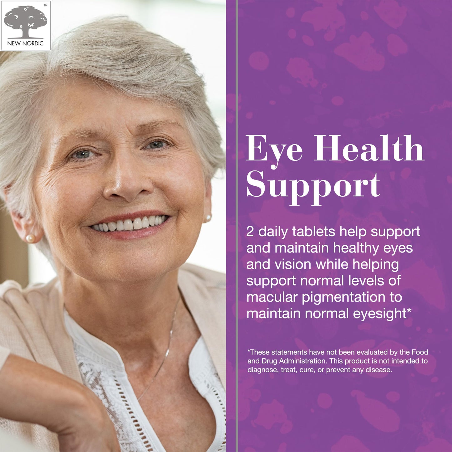 NEW NORDIC Hair & Eye Support Tablets Bundle, Hair GRO Natural Hair Growth and Blue Berry Eye Vitamin Supplements NEW NORDICBuy Supplements Australia