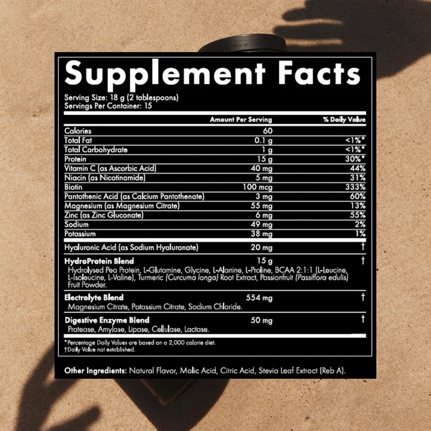WelleCo HydroProtein Elixir, Potassium Electrolyte Powder with 15g Vegan Protein for Energy, Healthy Hair, Skin & Nails, Easy to Digest Powdered Electrolytes, Passionfruit, 9.5oz Jar WelleCoBuy Supplements Australia