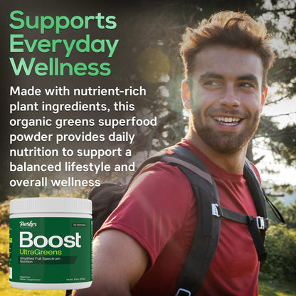Boost UltraGreens Super Greens Powder - Organic Spirulina, Grasses & Antioxidants | Premium Superfood for Daily Energy | Detox & Whole-Body Wellness - 50 Servings Parker NaturalsBuy Supplements Australia