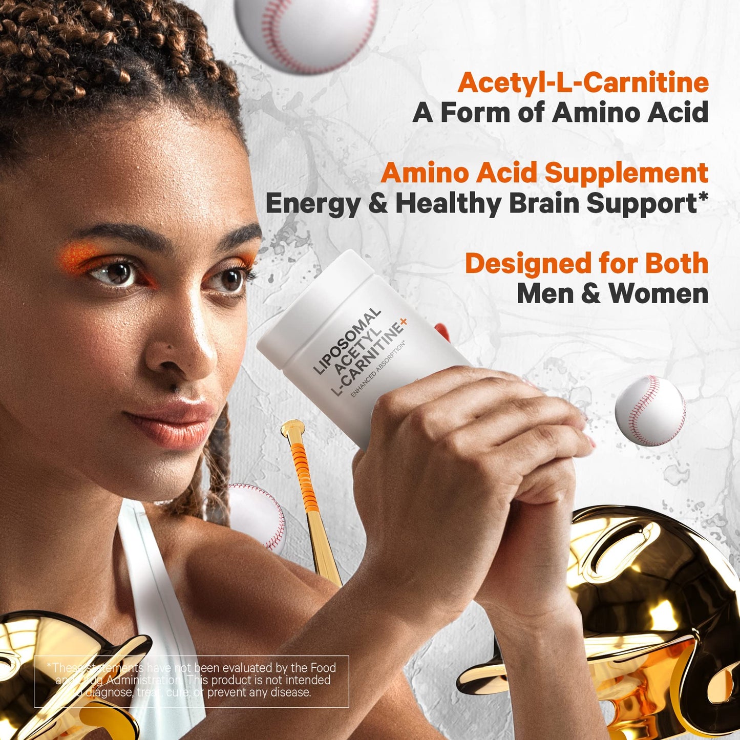 Codeage Liposomal Acetyl-L-Carnitine+ Supplement - 500 mg Acetyl-L-Carnitine per Serving - 3-Month Supply, Liposomal Delivery - Alcar Supplement - L-Carnitine - Non-GMO, Gluten-Free, 90 Capsules CodeageBuy Supplements Australia