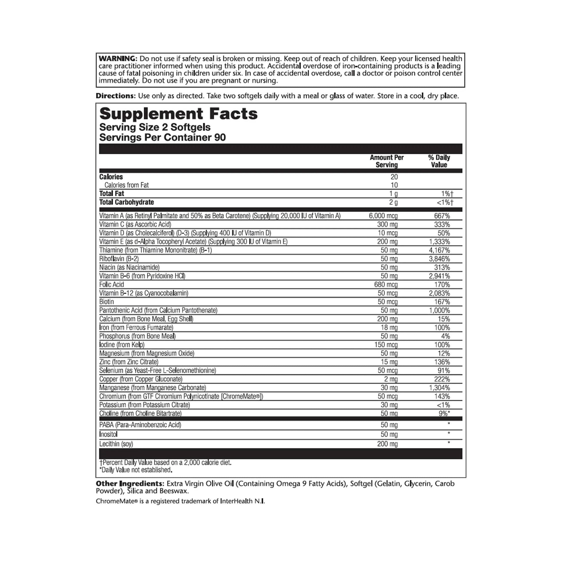 SOLARAY Provide Multivitamin | Two Daily | 180 CT SOLARAY