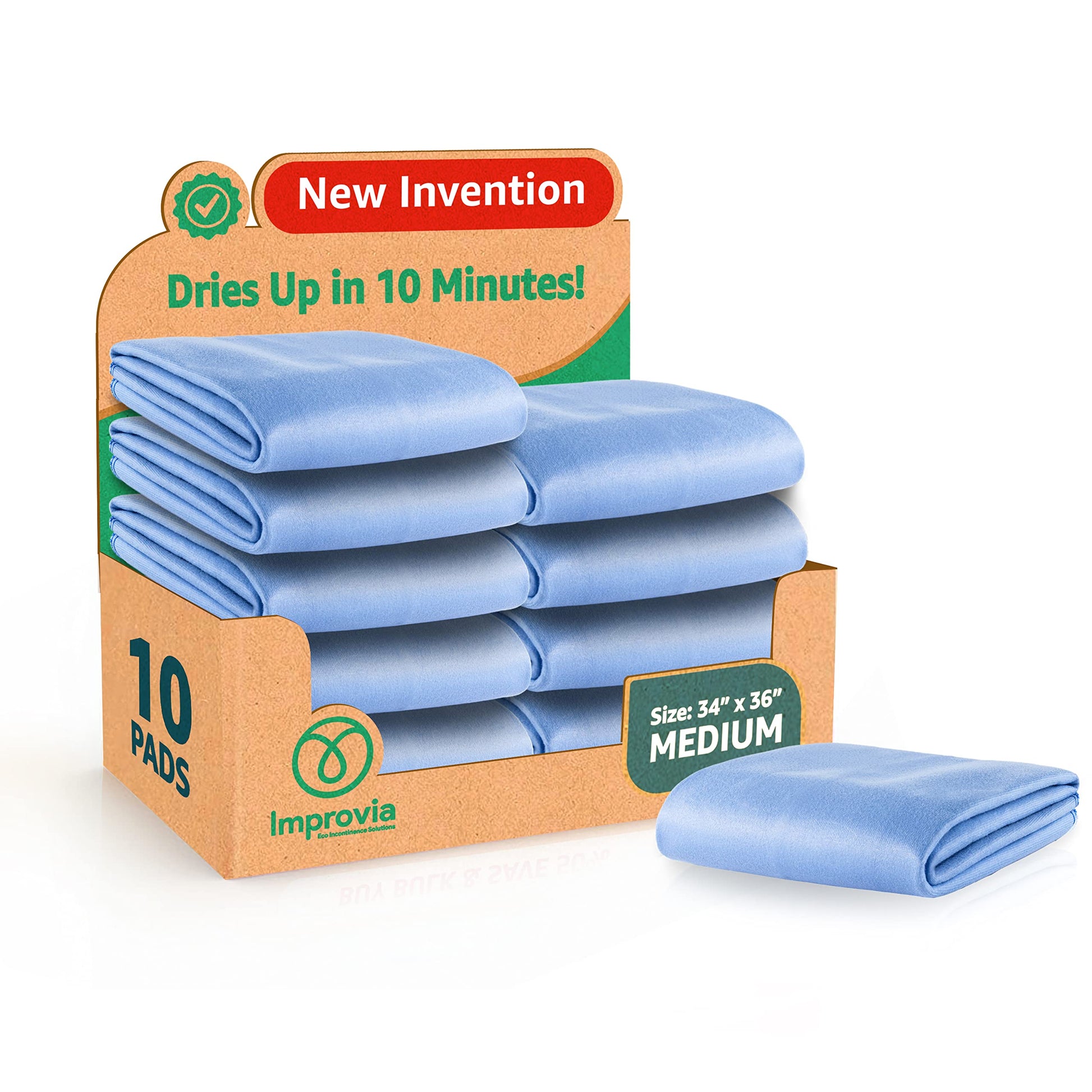IMPROVIA® Washable Underpads 34" x 36" (Pack of 10) Heavy Absorbenc IMPROVIABuy Supplements Australia