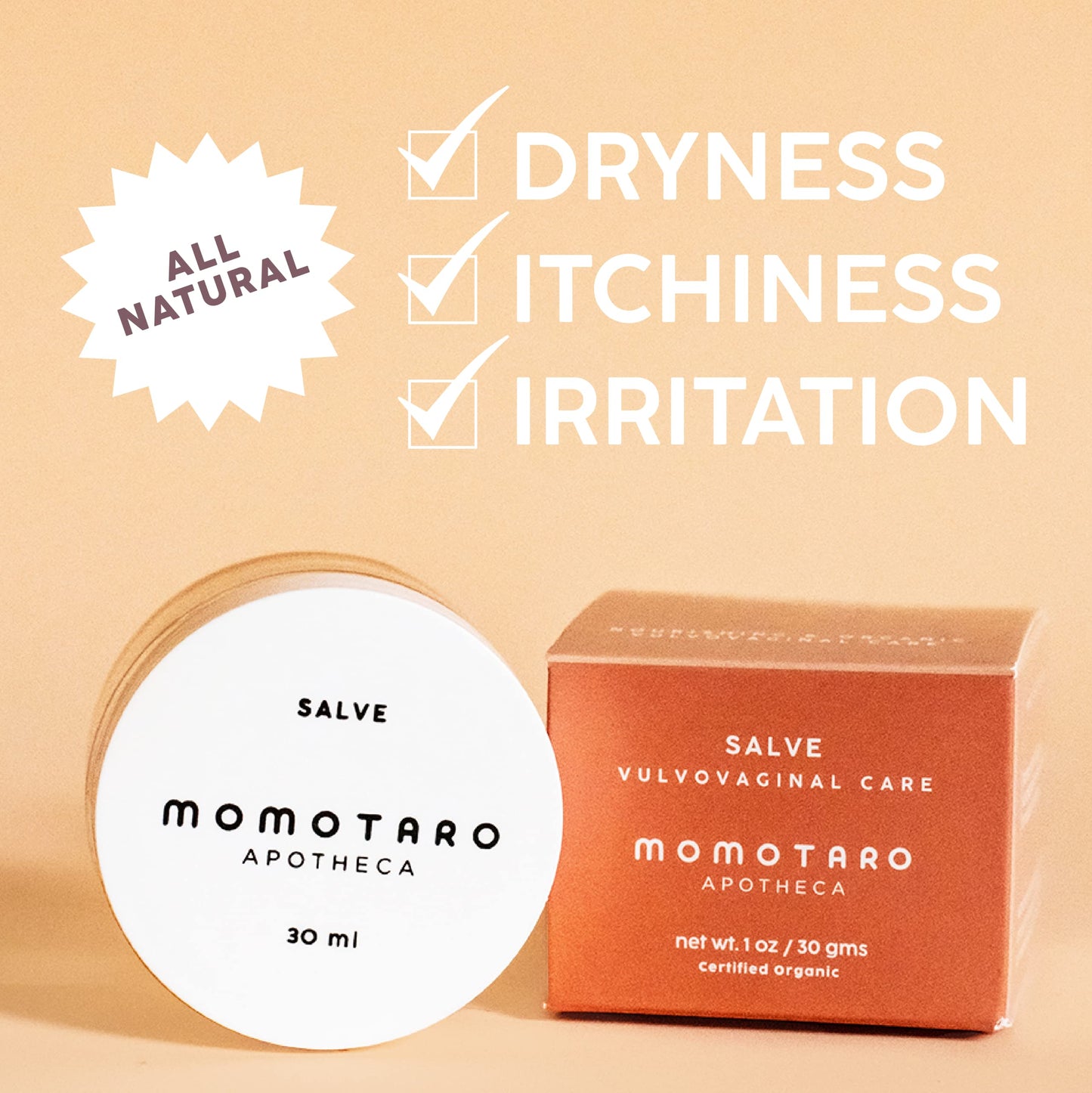 MOMOTARO APOTHECA Vaginal Moisturizer, Organic Vulva Salve - Intimate Soothing Balm MOMOTARO APOTHECABuy Supplements Australia