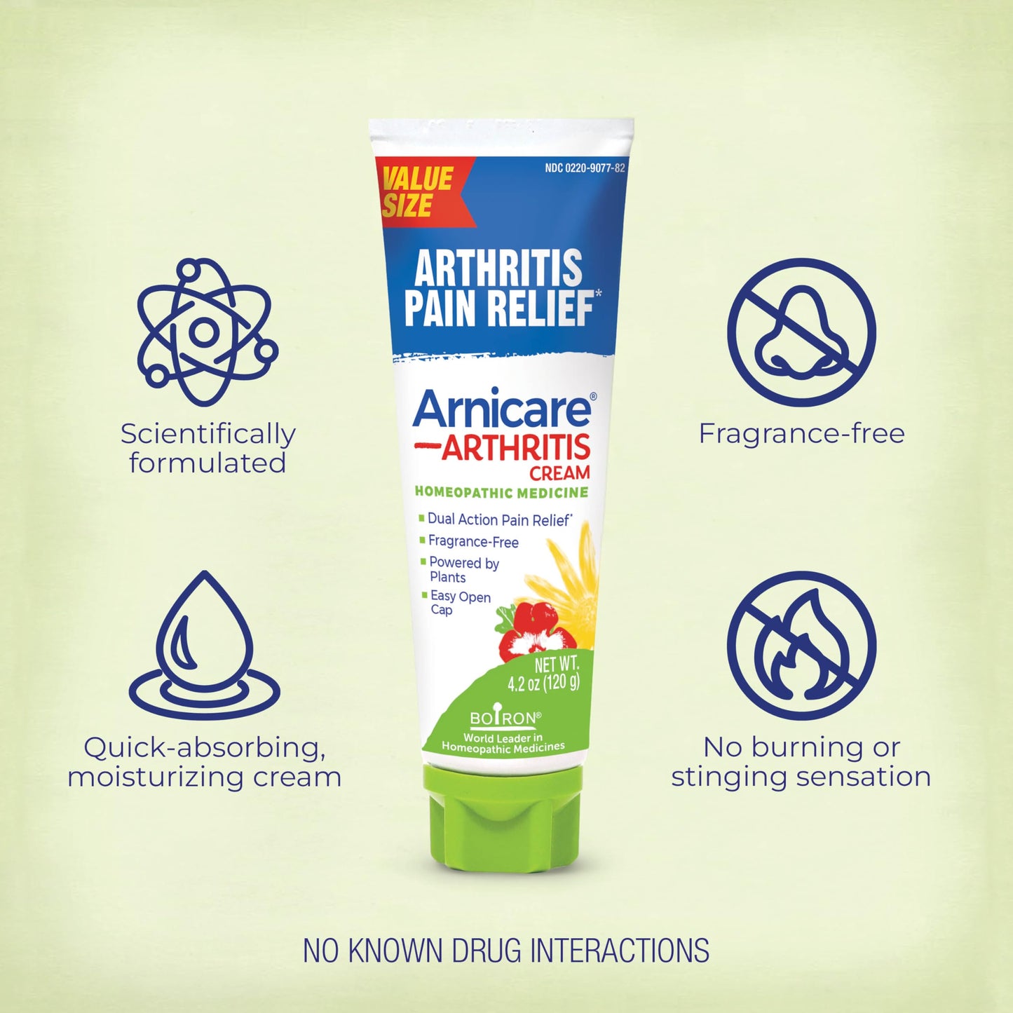 Boiron Arnicare Arthritis Cream for Pain Relief of Knees, Hands, Wrists, Elbows, Joints & Muscles – Quickly Absorbed & Fragrance-Free – 4.2 oz BoironBuy Supplements Australia