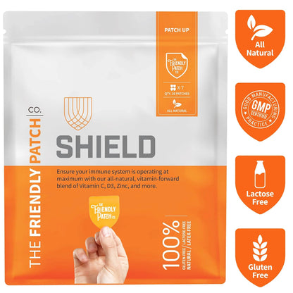 The Friendly Patch Shield Immunity Support Patch | Wearable Immune Boosters for Adults with Vitamin D3, C and Zinc The Friendly Patch CO.Buy Supplements Australia