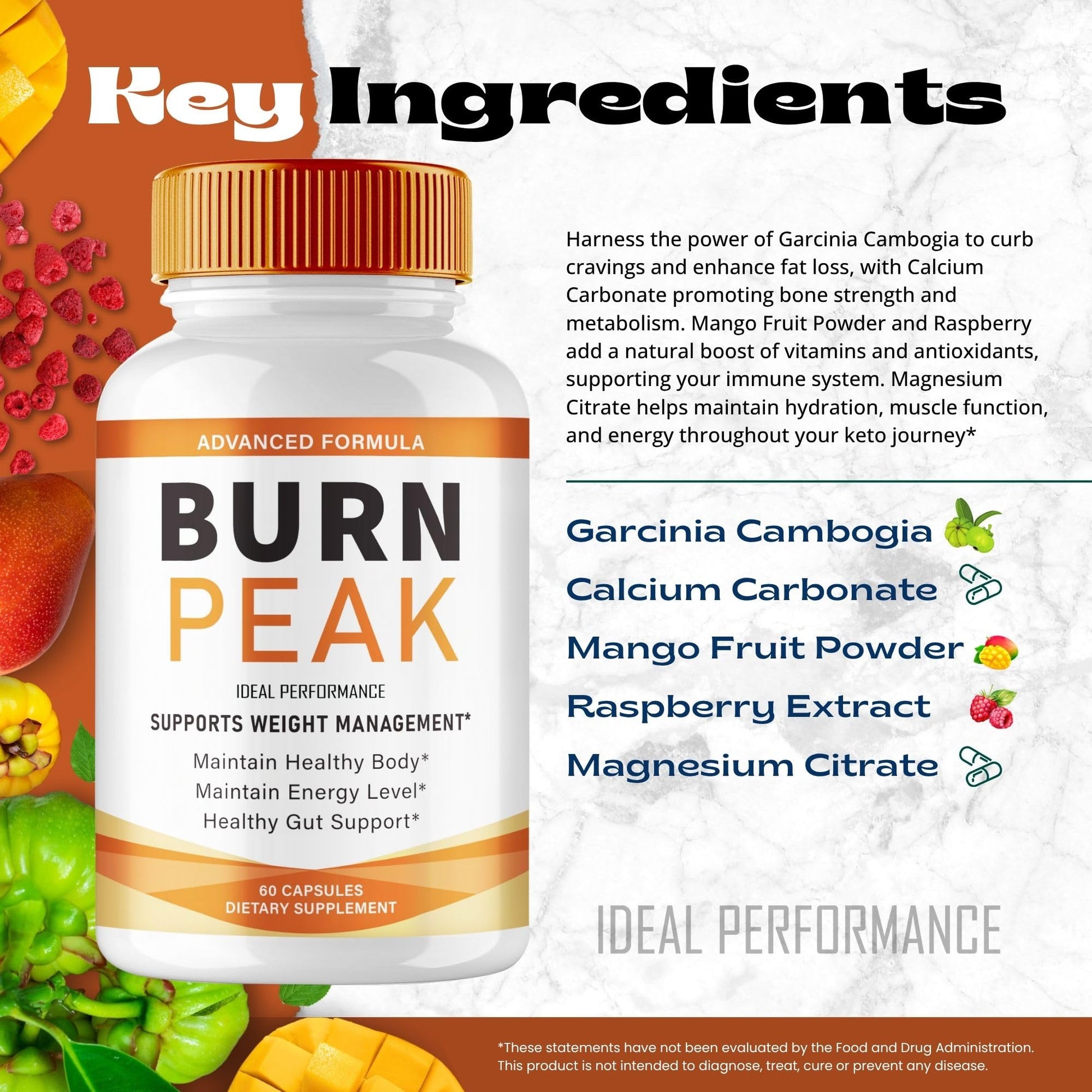 Burn Peak Capsules, Official BurnPeak Supplement Pills - Maximum Strength, All Natural Keto Capsule to Sustain Active Lifestyle & Fitness Goals, Overall Health Burn Peak Reviews (5 Pack) IDEAL PERFORMANCEBuy Supplements Australia